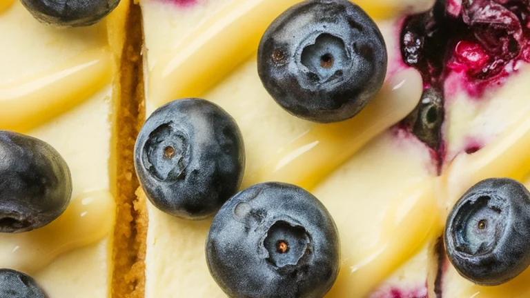 Blueberry Cream Cheese Bars - Easy Lemon Blueberry Cheesecake Dessert! - Featured