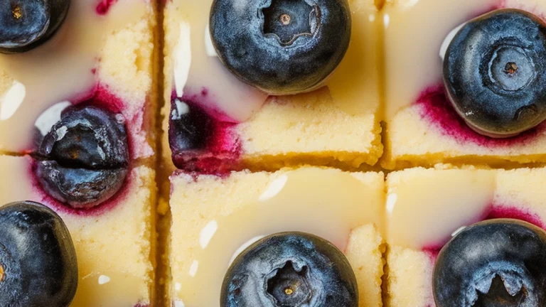 Blueberry Cream Cheese Bars - Easy Lemon Blueberry Cheesecake Dessert! - Featured