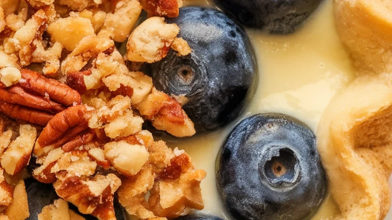 Blueberry Sour Cream Pecan Pie - Featured