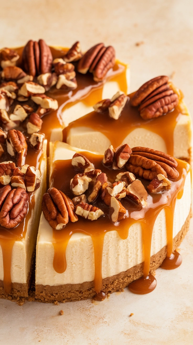 Toasted Caramel Pecan Cheesecake