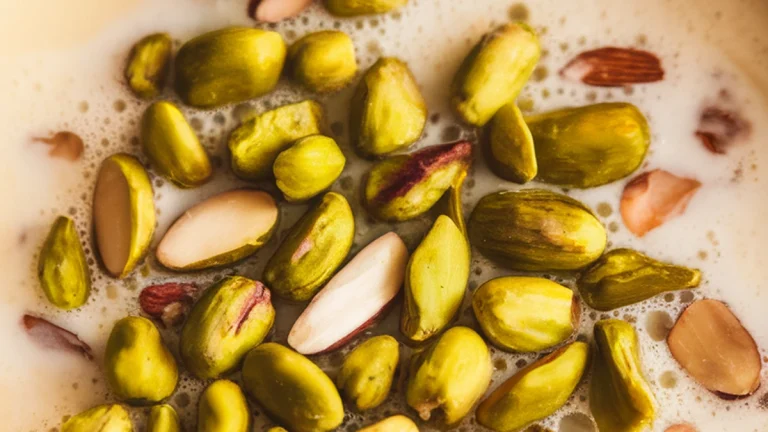 Cardamom Milk with Pistachios and Almonds - Featured