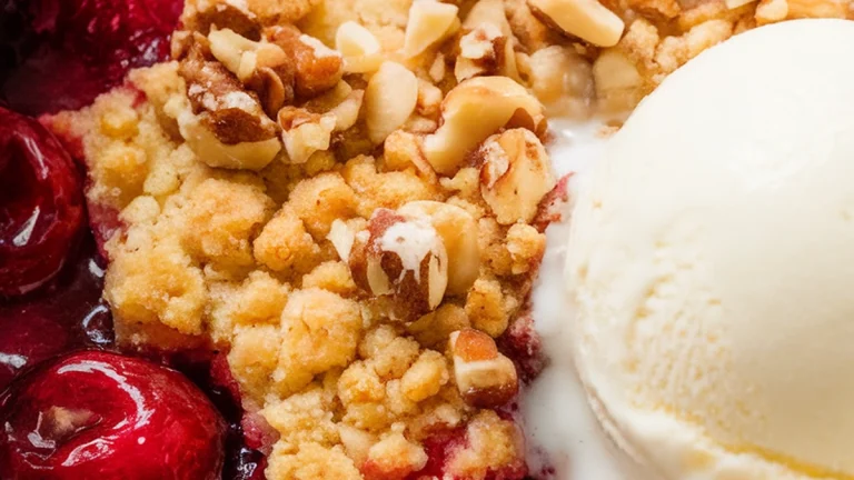 Cherry Pie Filling with Yellow Cake Mix and Nuts - Featured