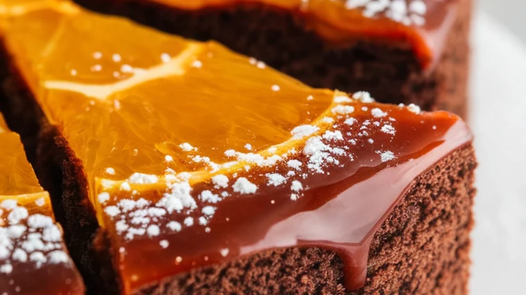 Chocolate Cake with Marmalade - Featured