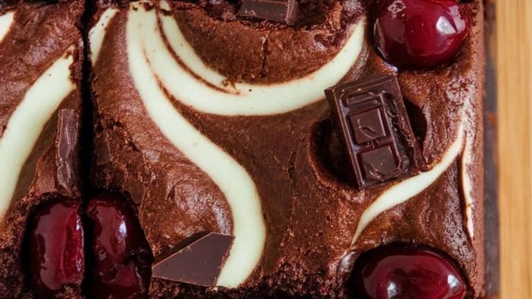Chocolate Cherry Cream Cheese Brownies - Featured
