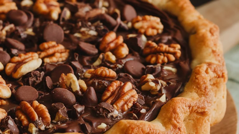 Chocolate Chip Nut Pie - Featured
