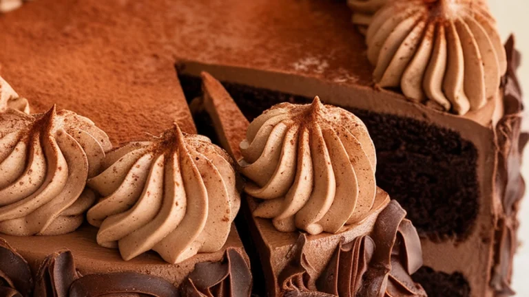 Chocolate Cinnamon Cake with Mocha Buttercream - Featured