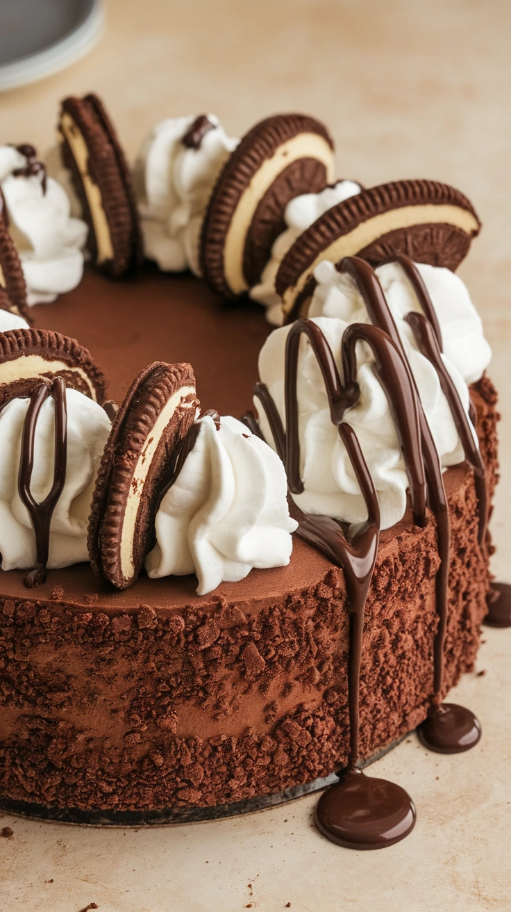 Double Chocolate Oreo Cheesecake