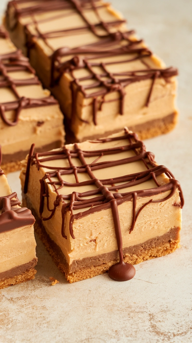 Layered Chocolate Peanut Butter Cheesecake Cookie Bars