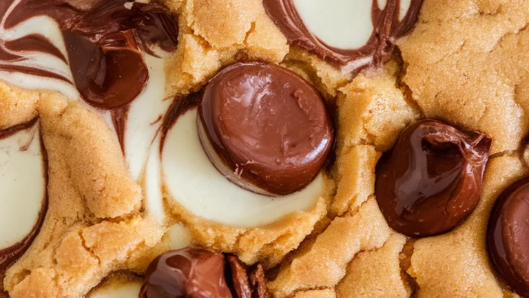 Chocolate Peanut Butter Cheesecake Cookie Bars - Featured