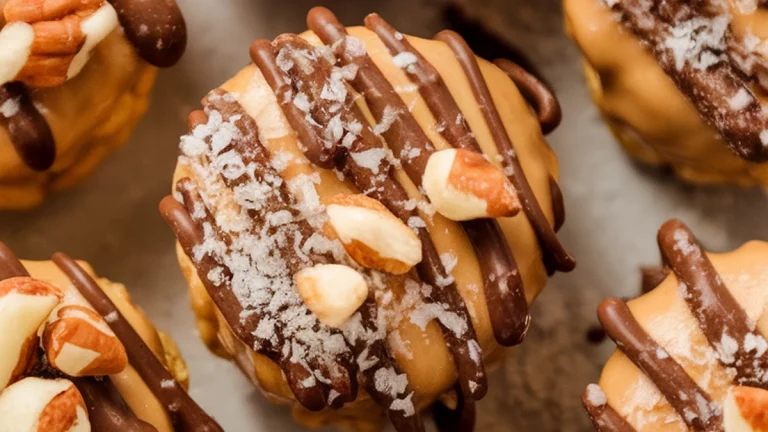 Chocolate Peanut Butter Coconut Rice Cereal Balls - Featured