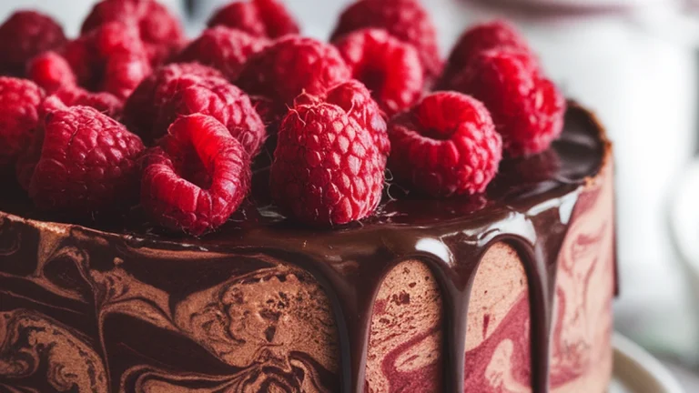 Chocolate Raspberry Cheesecake - Featured