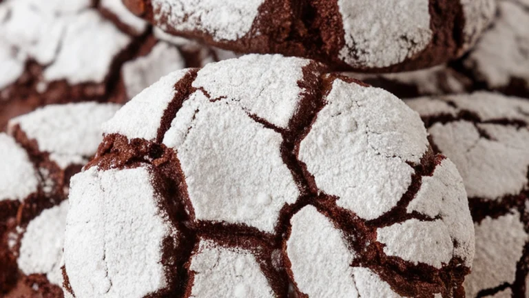 Chocolate Vanilla Cookies with Confectioners Sugar - Featured