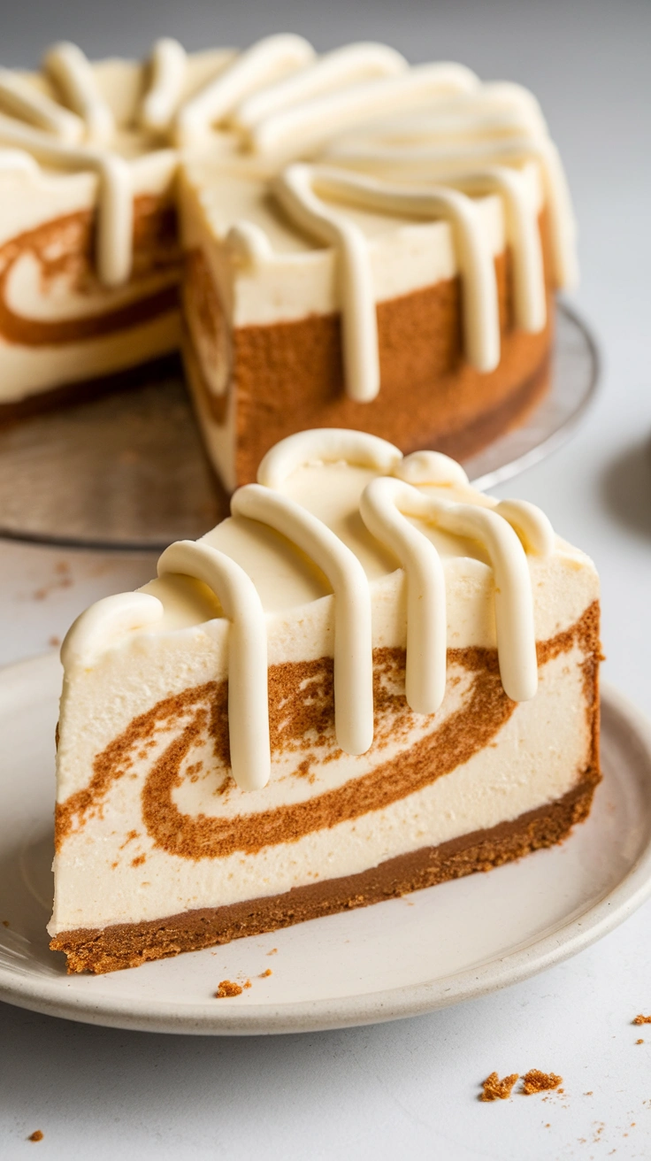 Swirled Cinnamon Roll Cheesecake