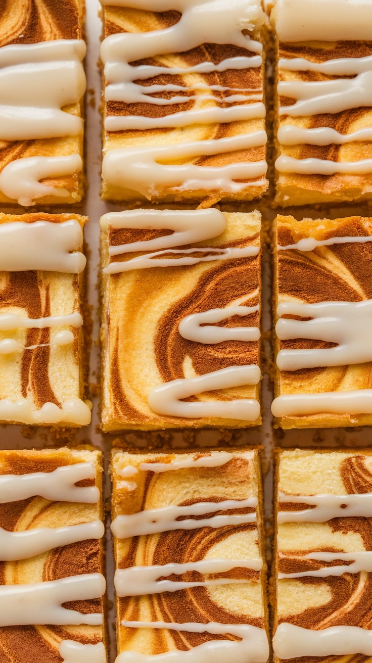 Healthy Cinnamon Roll Cheesecake Bars