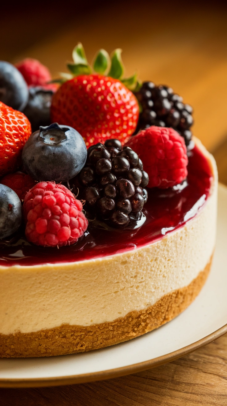 Classic Vanilla Cheesecake with Graham Cracker Crust