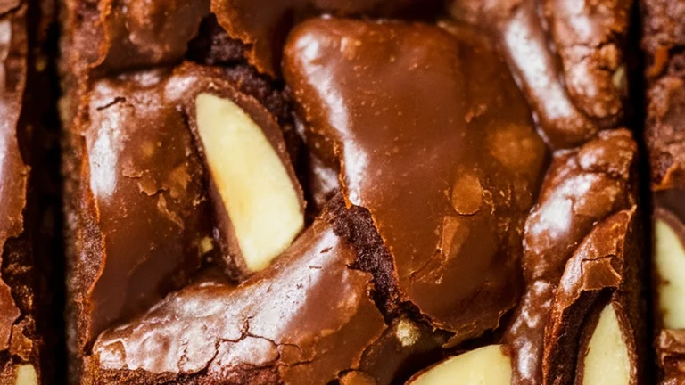 Cocoa Brownies with Almond and Vanilla - Featured