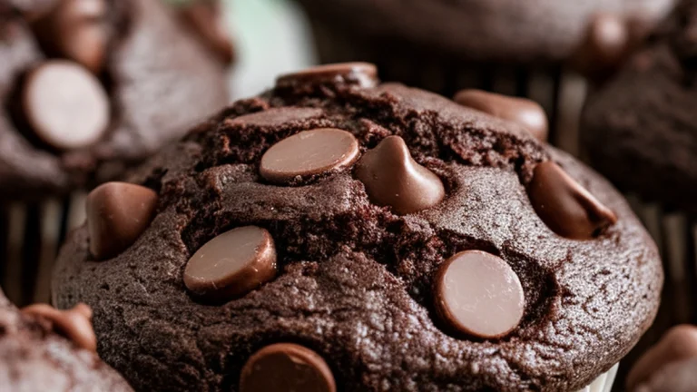 Cocoa Chocolate Chip Muffins - Featured