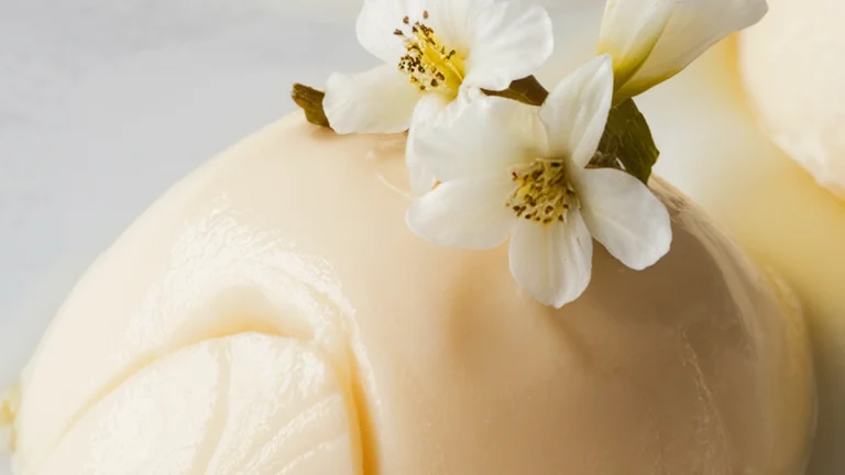 Coconut Milk Egg Pudding with Jasmine Water - Featured