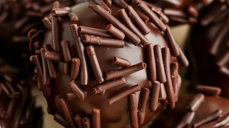 Condensed Milk Cocoa Candy with Chocolate Sprinkles - Featured