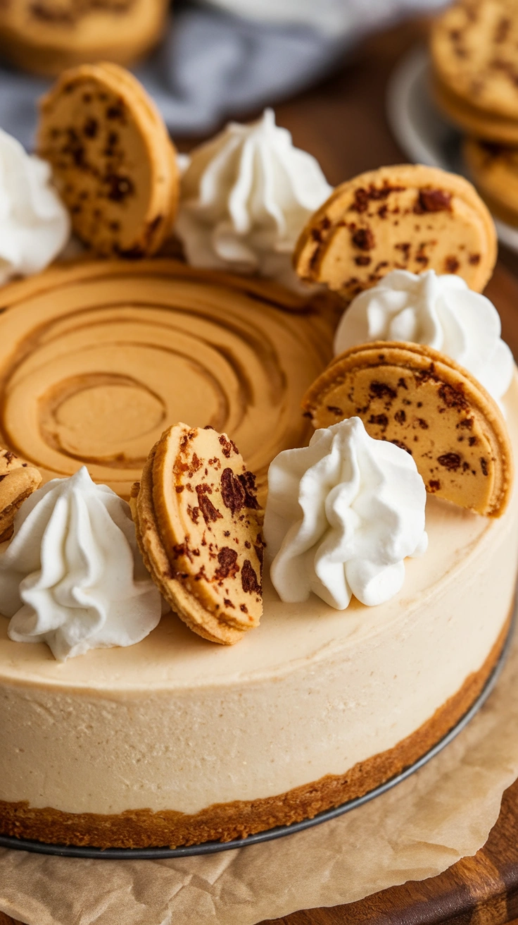 Cookie Butter No Bake Cheesecake