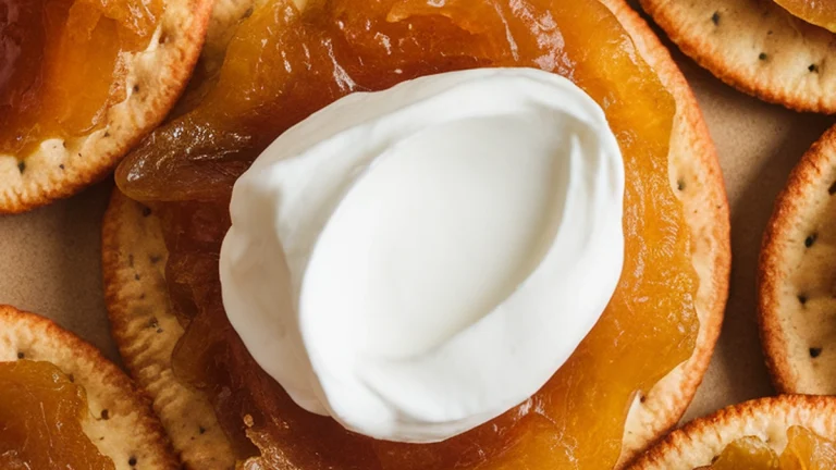 Crackers with Glazed Onion and Sour Cream - Featured