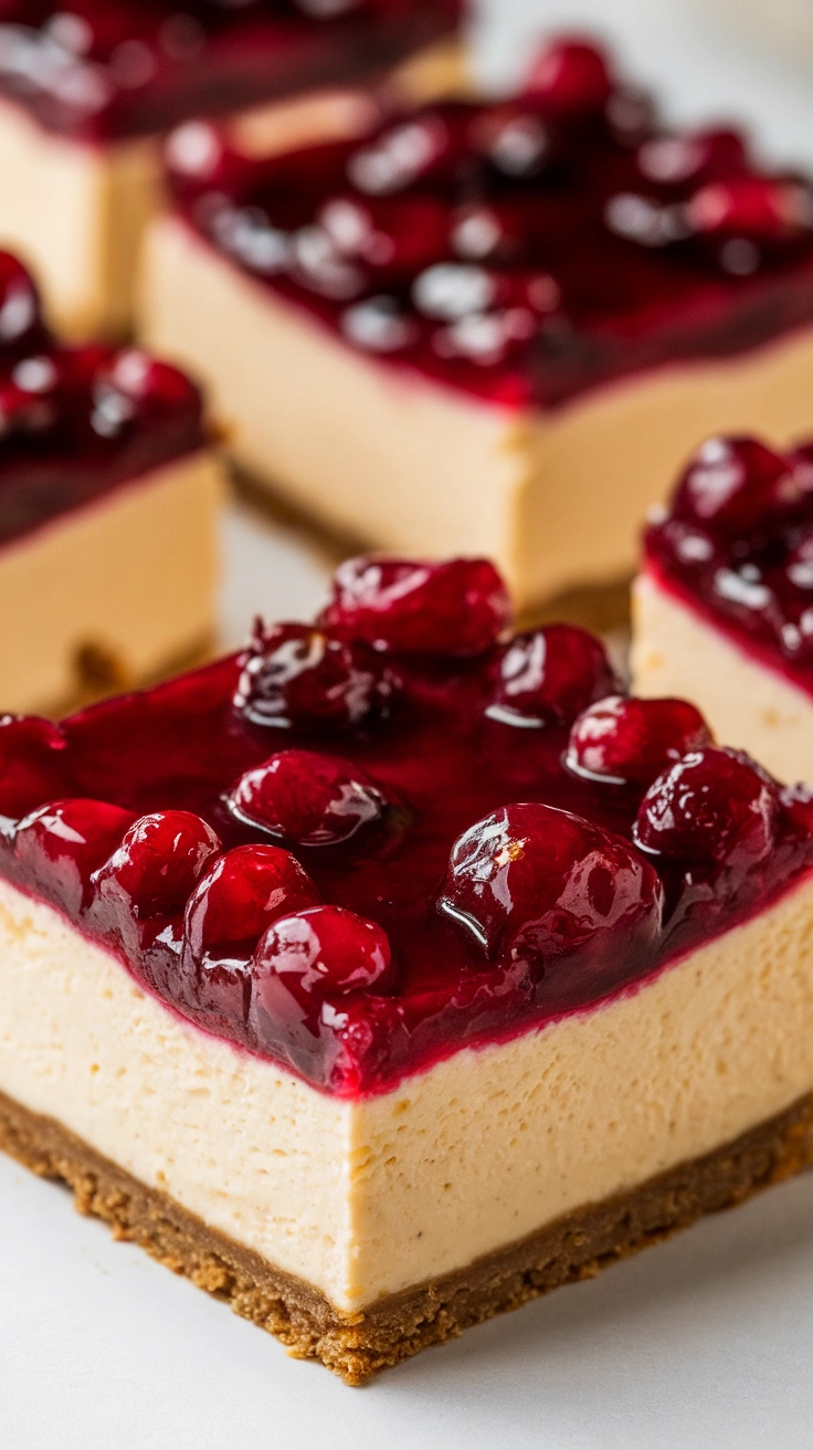 Tart Cranberry Cheesecake Bars