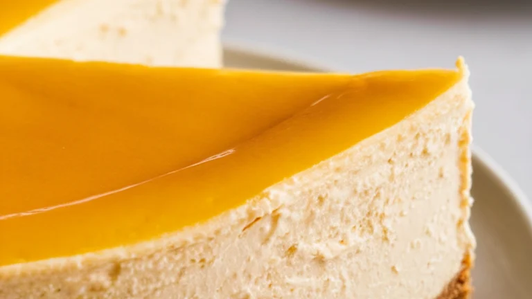 Crustless Baked Cheesecake - Featured