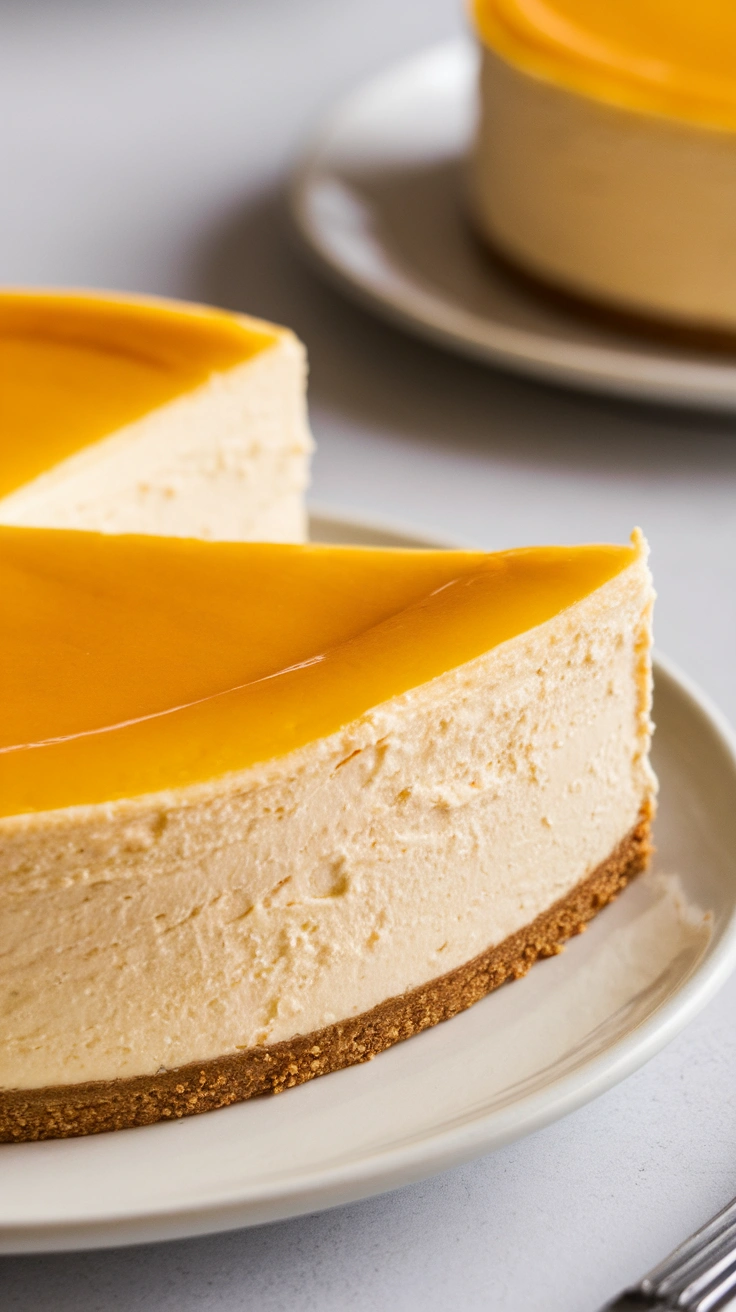 Classic Crustless Baked Cheesecake