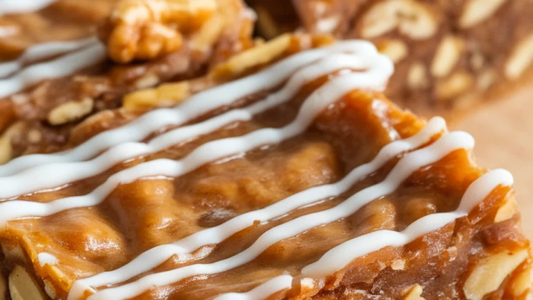 Date Nut Bars with Lemon Vanilla Glaze - Featured