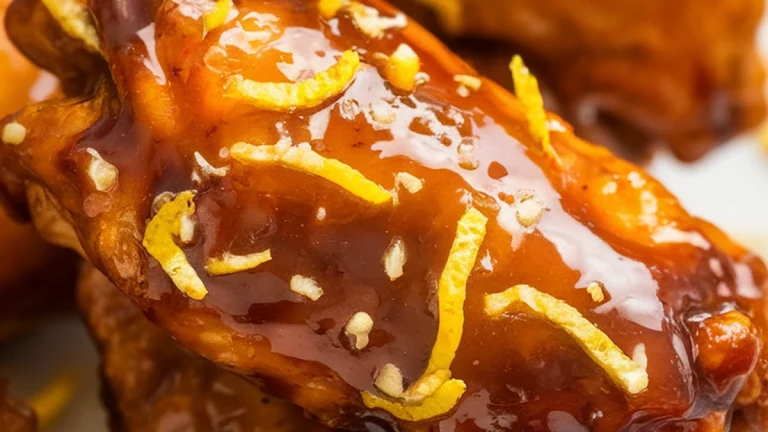 Deep Fried Chicken Wings with Hickory Maple Chipotle Glaze - Featured