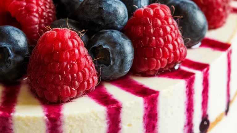 Easy No Bake Berry Cheesecake - Featured