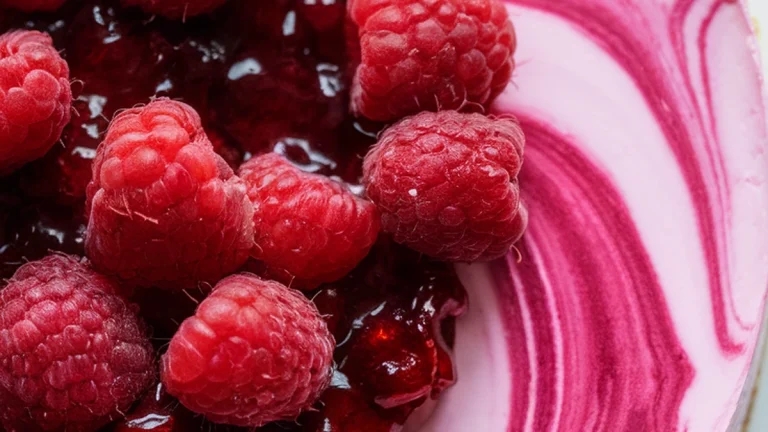 Easy No-Bake Fresh Raspberry Cheesecake - Featured