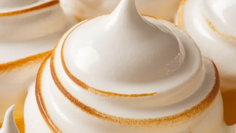 Egg White Meringue with Sugar Syrup - Featured