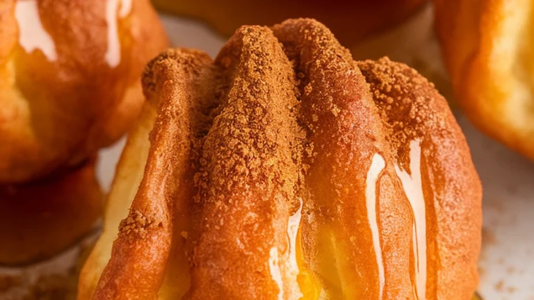 Fried Yeast Dough with Honey and Cinnamon - Featured