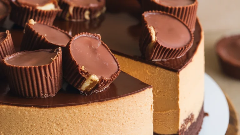 Instant Pot Chocolate Peanut Butter Cup Cheesecake - Featured
