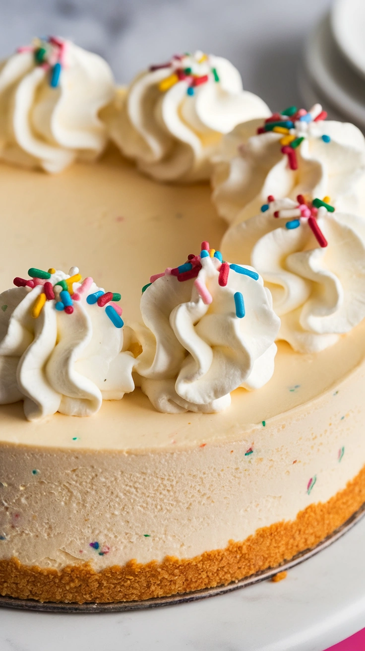 Instant Pot Vanilla Funfetti Cheesecake
