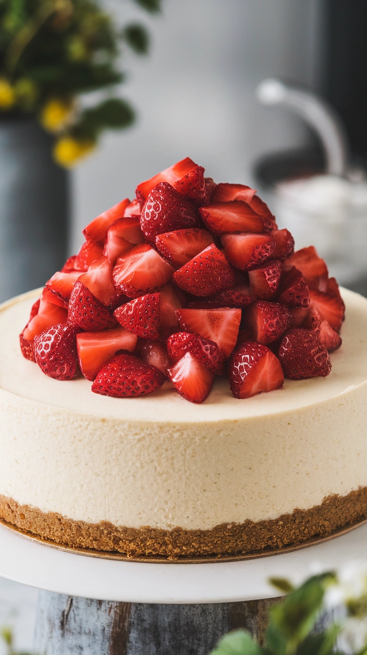Instant Pot Fresh Strawberry Cheesecake