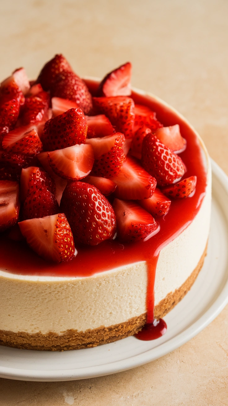 Instant Pot Strawberry Cheesecake