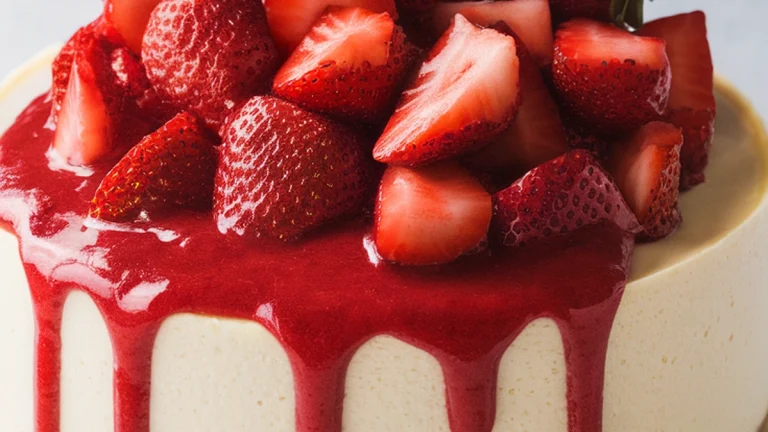 Instant Pot Strawberry Cheesecake - Featured