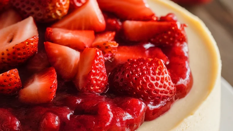 Instant Pot Strawberry Cheesecake - Featured