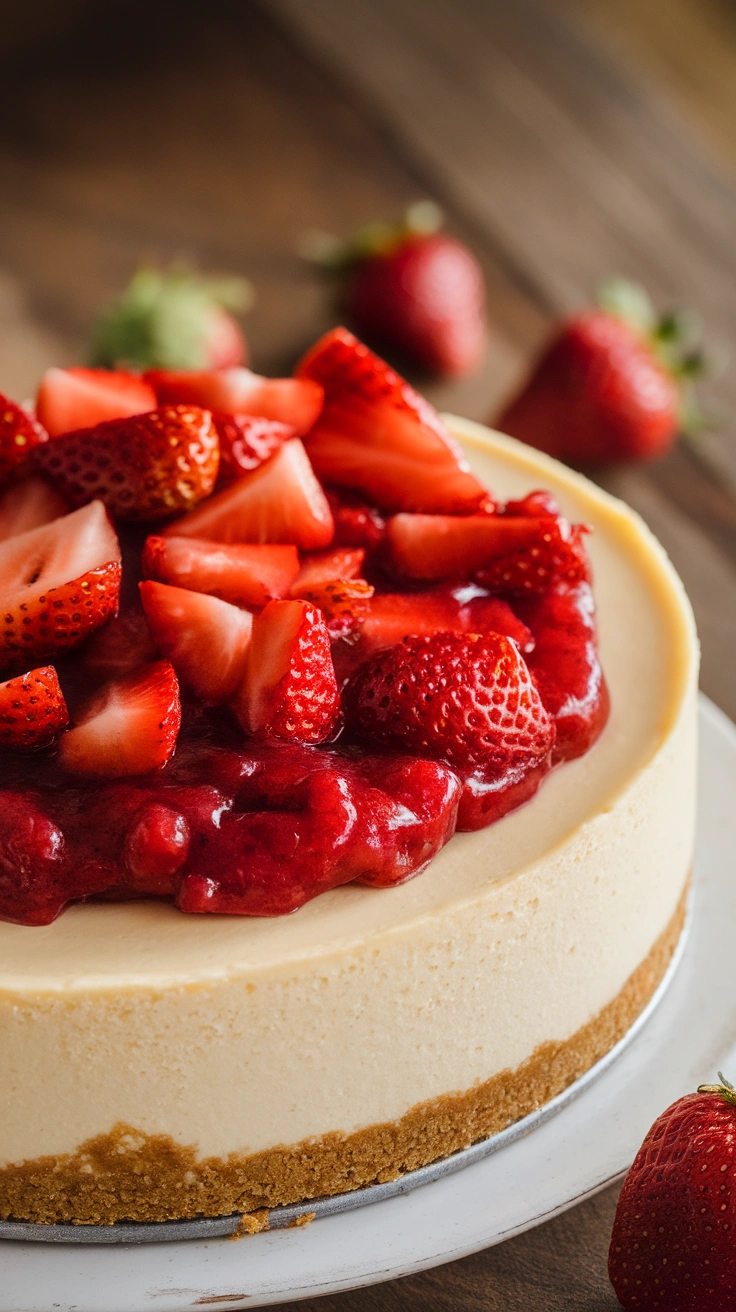 Instant Pot Fresh Strawberry Cheesecake
