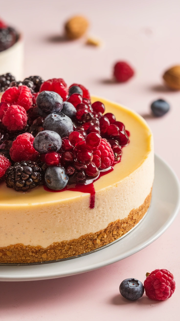 Mixed Berry Keto Cheesecake
