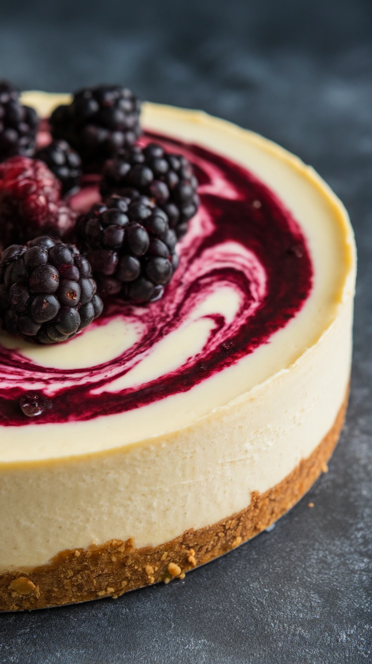 Low Carb Blackberry Keto Cheesecake