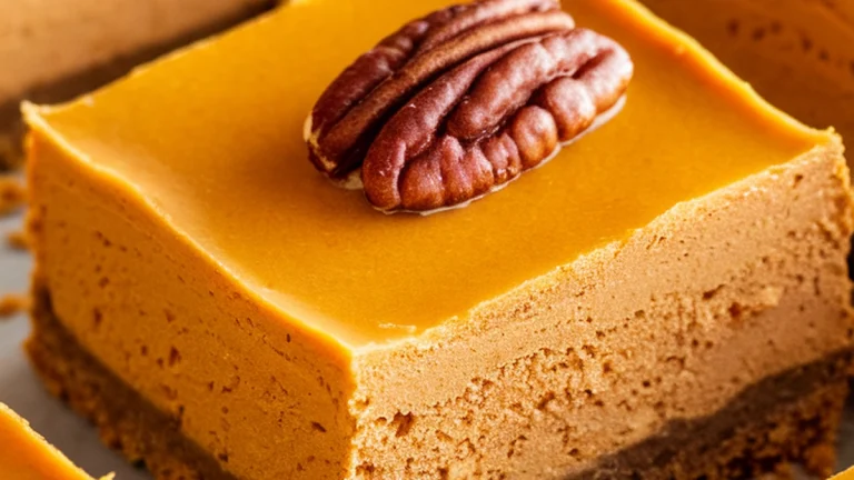 Keto Pumpkin Cheesecake Bars - Featured