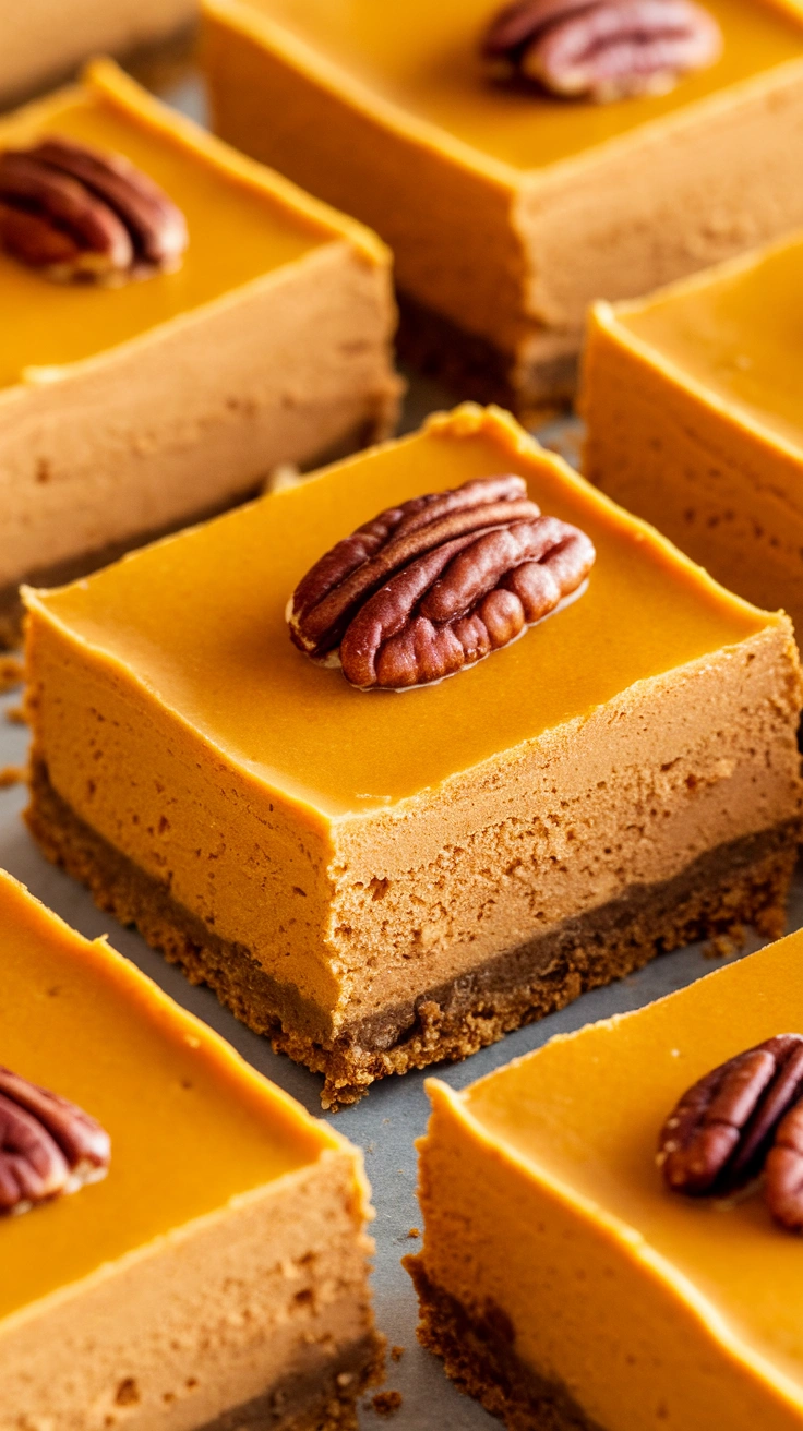 Low-Carb Keto Pumpkin Cheesecake Bars