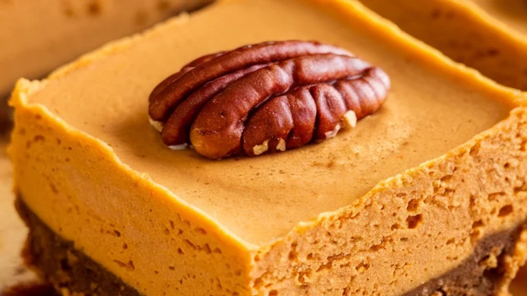 Keto Pumpkin Cheesecake Bars - Featured