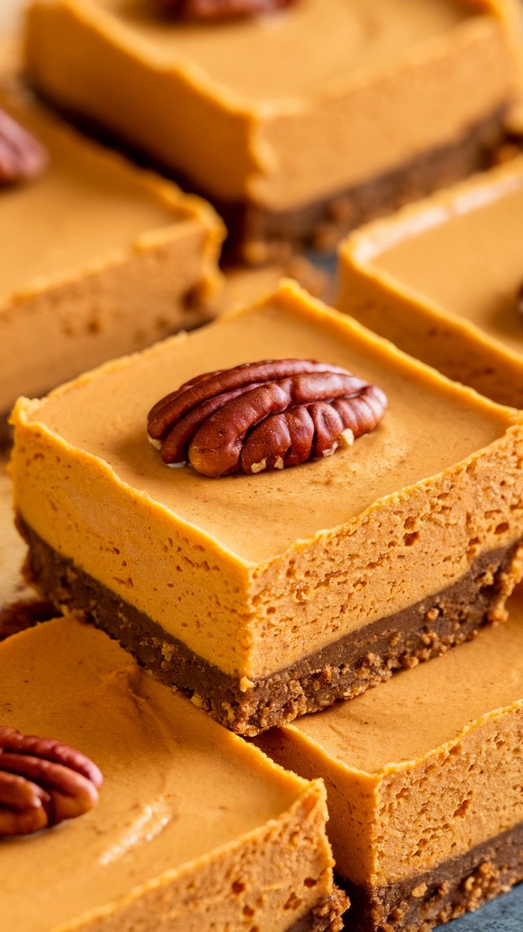 Low Carb Pumpkin Cheesecake Bars