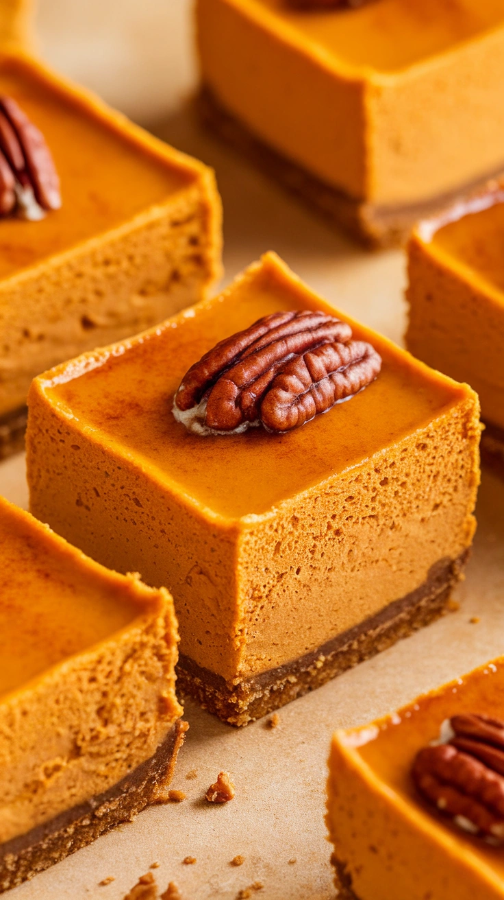 Low-Carb Keto Pumpkin Cheesecake Bars