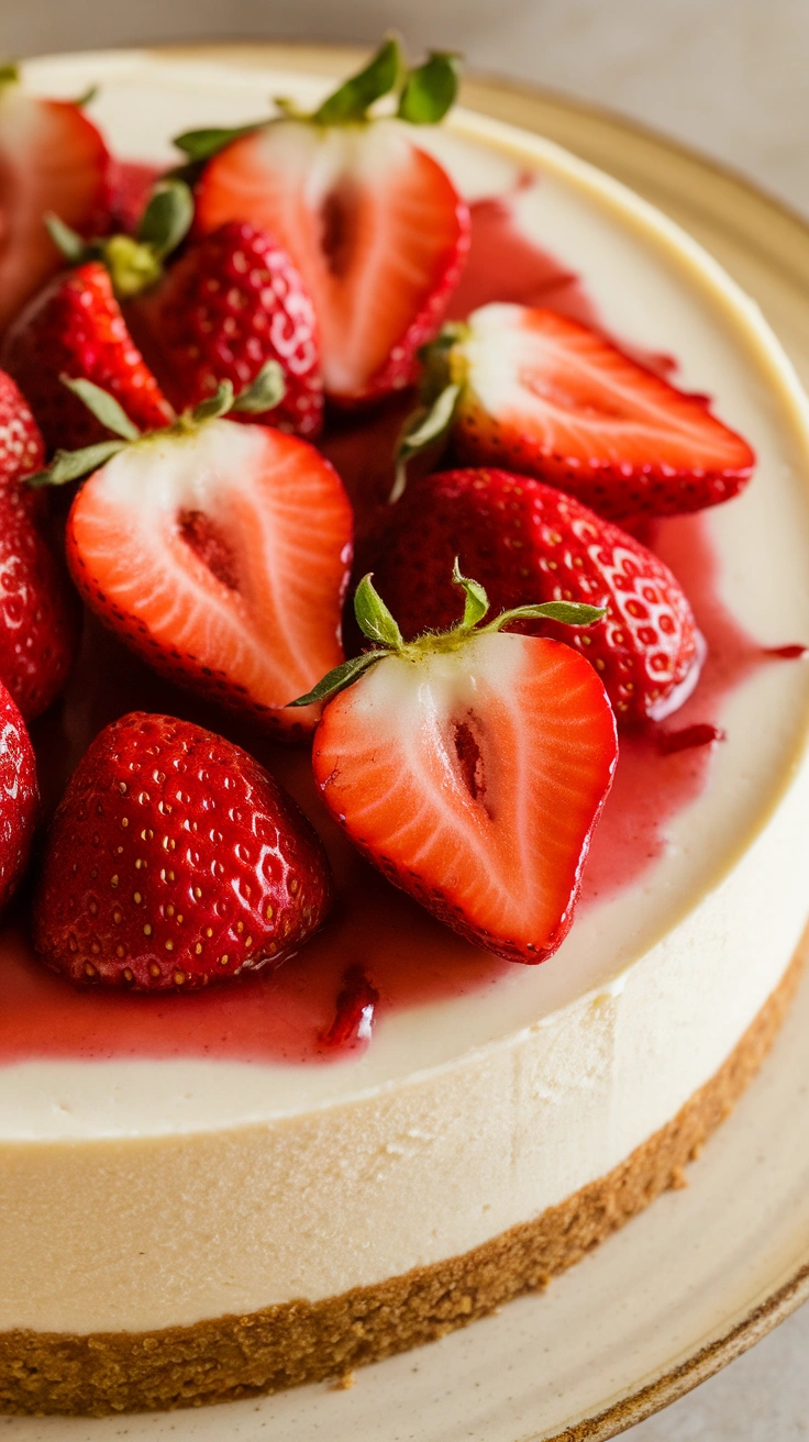 Sugar-Free Keto Strawberry Cheesecake