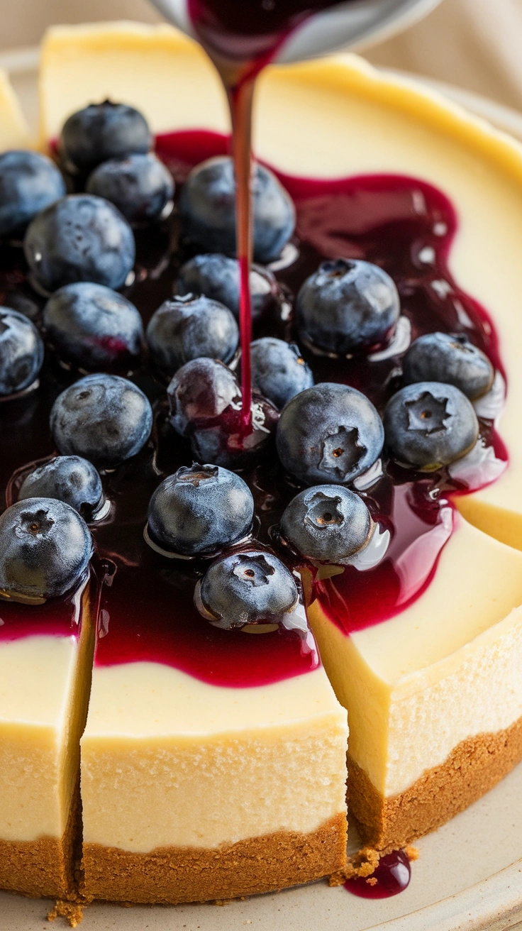 Classic Lemon Blueberry Cheesecake